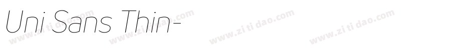 Uni Sans Thin字体转换